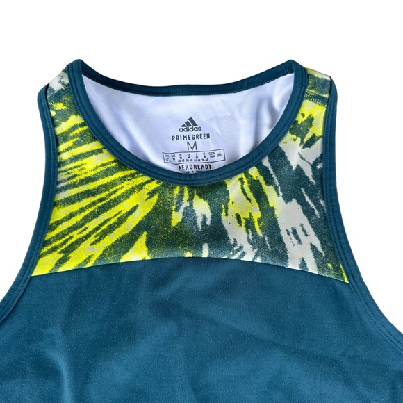 ADIDAS ZOE SALDANA AEROREADY Wild Teal LOW IMPACT Sports Bra Women MEDIUM - Picture 2 of 6